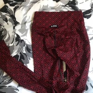 K. Deer red and black leggings